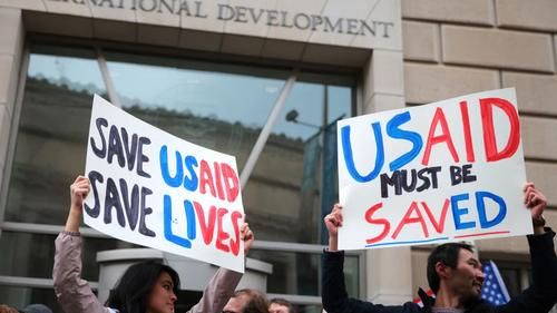Митинг в поддержку USAID в Вашингтоне